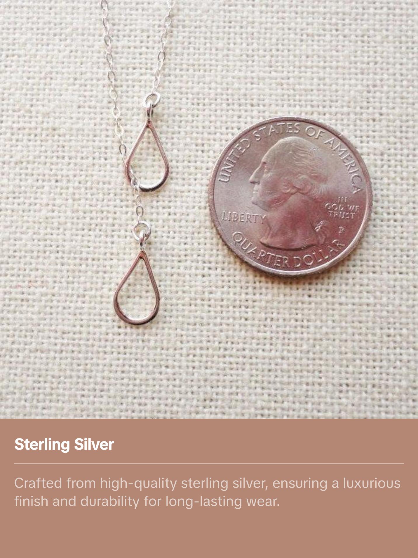 Lariat Necklace, Silver Lariat Necklace, Sterling Silver Lariat Teardrop Necklace, Bridesmaid Gifts, Weddings, Bridal, Christmas Gift Lariat Necklace, Silver Lariat Necklace, Sterling Silver Lariat Teardrop Necklace, Bridesmaid Gifts, Weddings, Bridal, Christmas Gift