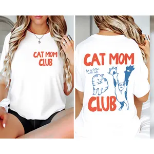 Cat Mom Club TShirts – 100% Cotton Double-Sided Print, Love Cat Graphic. Perfect Valentine & Birthday Gift for Cat Lovers # TikTokMadeMeBuyIt. # CatMomVibe. # PetGift