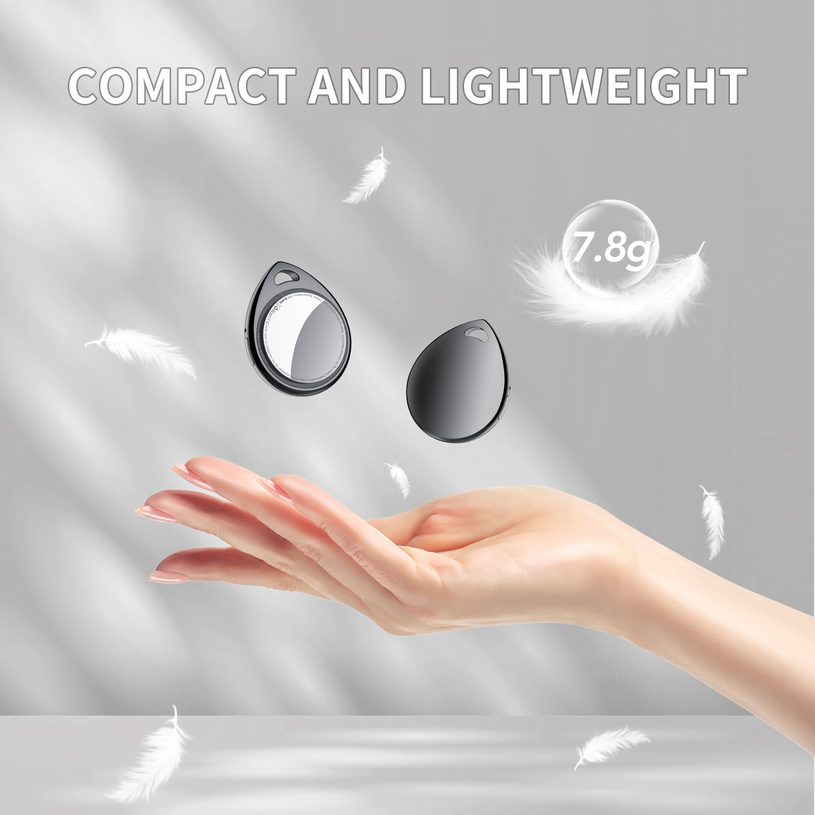 [Spring Deals] Tukio Tx01 GPS Tracker(iOS Only) for Cars & Pets -Mini Clear Design, Weatherproof Case, Anti-Lost Device, Works with Apple Find My (iOS Only), No Monthly Fees, IP67 Waterproof, Replaceable Battery Remote