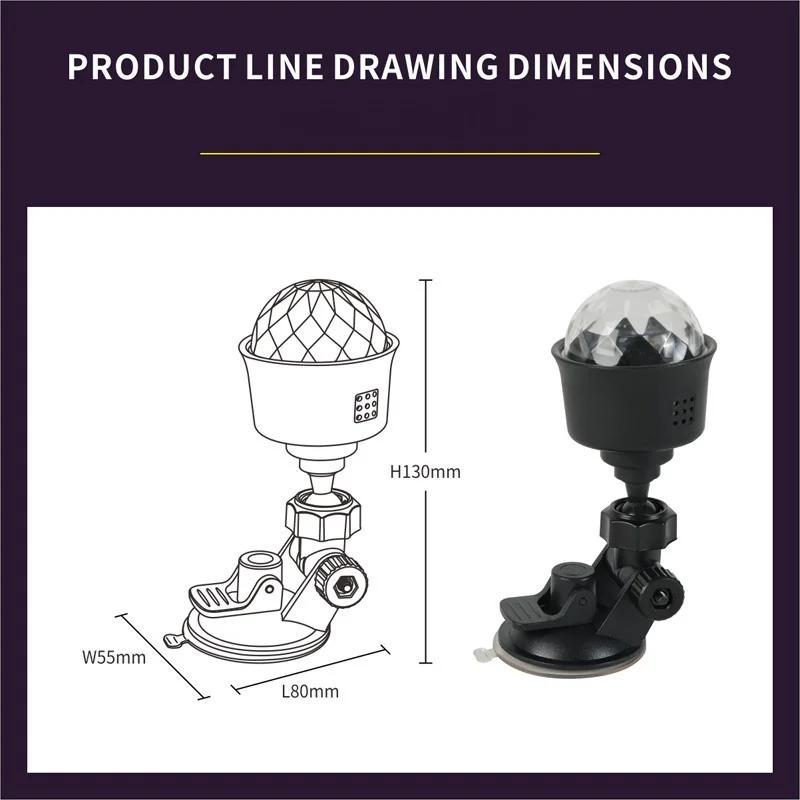 7 Colors Strobe Light Sound Activated Stage with Remote Control Disco Ball Lamps for Home Room Parties Kids Birthday Wedding Bar