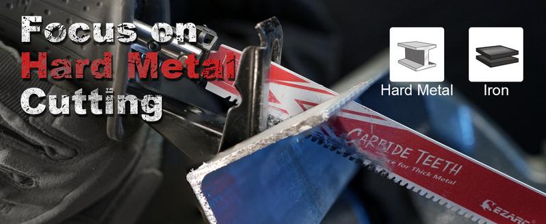 EZARC Carbide Reciprocating Saw Blade For Thick Metal/Cast Iron/Alloy Steel, Metal Cutting, EZARC Carbide Reciprocating Saw Blade For Thick Metal/Cast Iron/Alloy Steel, Metal Cutting,