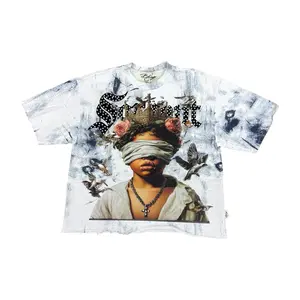 WH-T1463 - Heaven is My Home with Rhinestones Cropped Top T-Shirt