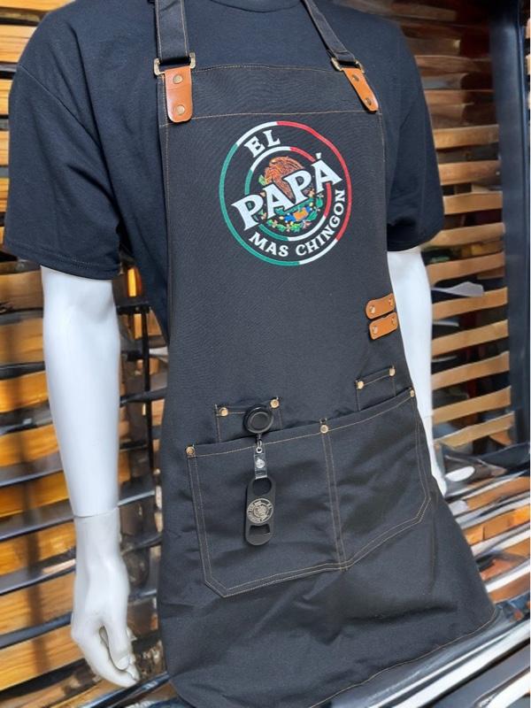 El Papa Más Chingon Men's Stylish BBQ Apron with Bottle Opener - Unique Design for Casual Outings & BBQ Gatherings - Perfect Gift for Dads & Boyfriends - Menswear Clothes El Papa Más Chingon Men's Stylish BBQ Apron with Bottle Opener - Unique Design for Casual Outings & BBQ Gatherings - Perfect Gift for Dads & Boyfriends - Menswear Clothes