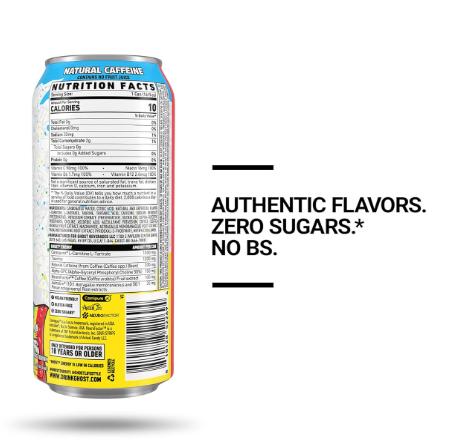 GHOST Energy Drink - 12-Pack, Sour Strips Rainbow, 16oz Cans - Energy & Focus & No Artificial Colors - 200mg of Natural Caffeine, L-Carnitine & Taurine - Gluten-Free & Vegan