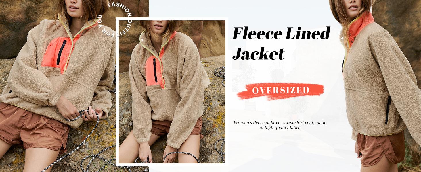 Tanming Womens Cropped Sherpa Fleece Pullover Zip Up Jacket with Pockets Soft Fuzzy Lightweight Warm Coat Outerwear Womenswear Baggy Long Sleeve Tanming Womens Cropped Sherpa Fleece Pullover Zip Up Jacket with Pockets Soft Fuzzy Lightweight Warm Coat Outerwear Womenswear Baggy Long Sleeve