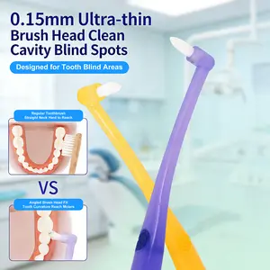 Orthodontic Toothbrush Specifically Designed for Braces. Its V-Shaped Bristle Trim Cups Around Brackets & Wires to Clean More Thoroughly. Makes Brushing Efficient, Effective, and Easier During Treatment.