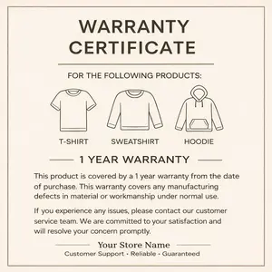 WARRANTY CERTIFICATE SHIRT - SWEATSHIR - HOODIE - combatiron