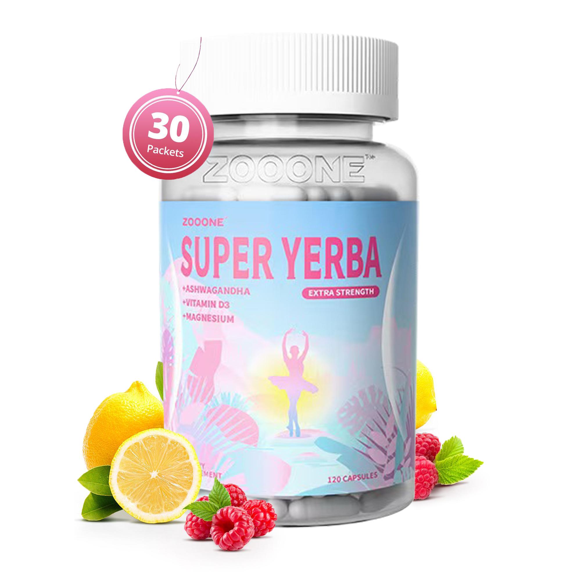 ZOOONE Yerba mate Superblend Clean Natural Energy 120 Capsule Dietary Supplement