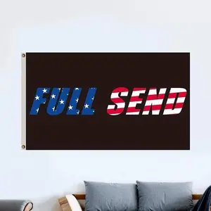 Full Send Pattern Flag Funny Banner for College Dorm Room Decoration Party Supplies for Home Decor Bedroom Accessories Summer Gift Ideas Tapestry Multicolor