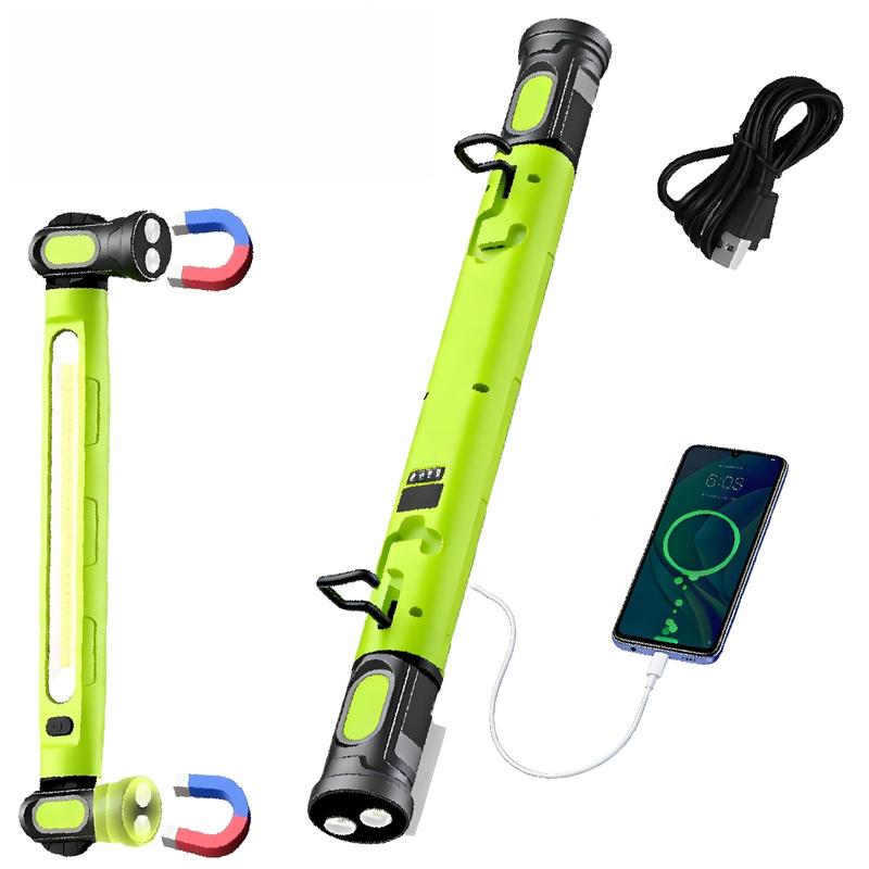 Magnetic Work Light with Hooks: 2026 Upgrade 3000 Lumens Rechargeable Work Light with 3 Color Lights, Under Hood Work Home Light for Car Repair, Garage, Workshop,Emergency (Green) led Magnetic Work Light with Hooks: 2026 Upgrade 3000 Lumens Rechargeable Work Light with 3 Color Lights, Under Hood Work Home Light for Car Repair, Garage, Workshop,Emergency (Green) led