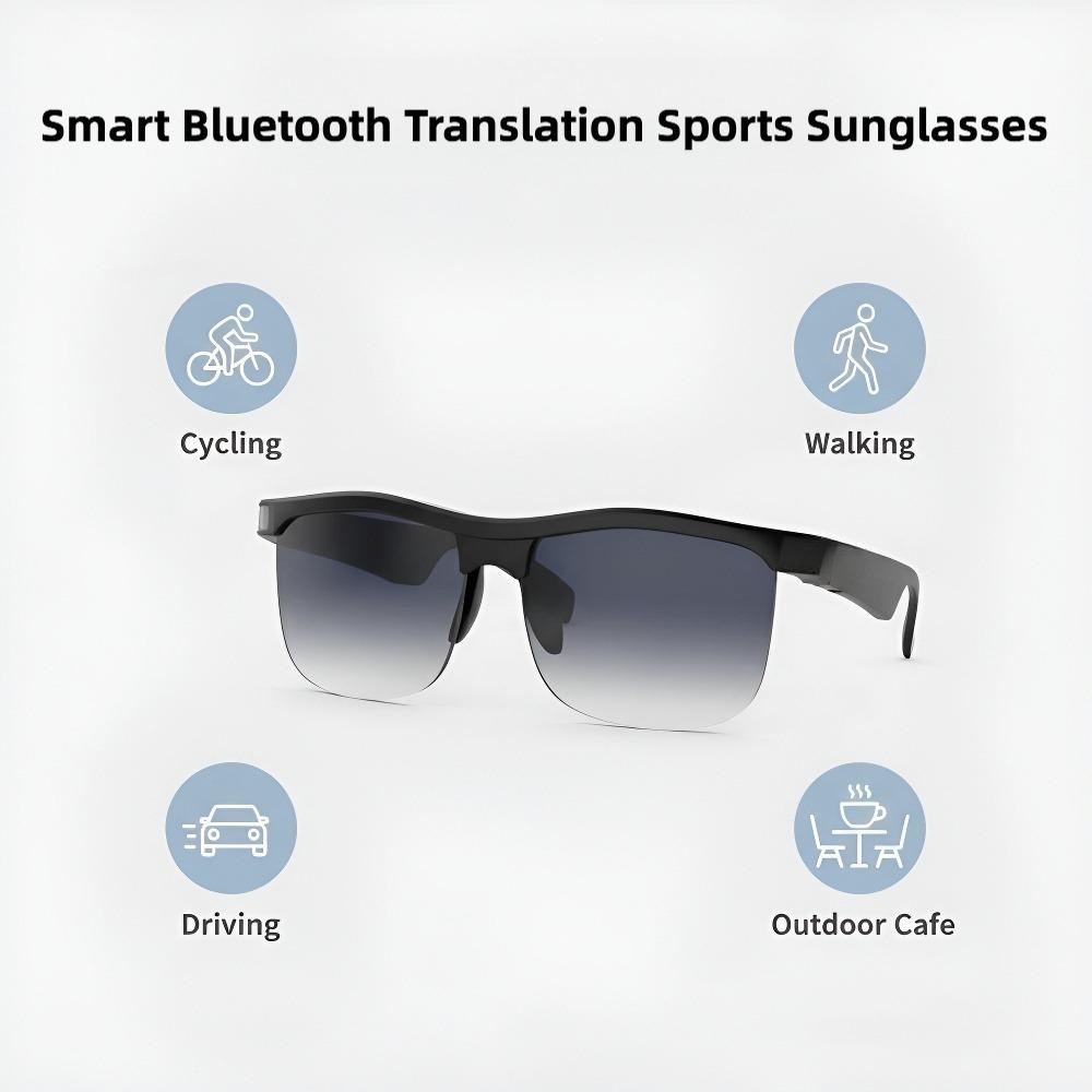 Smart Glasses,Wireless Headphone SmartGlasses for Listening To Music &Calling,Bluetooth-Compatible Creative SportsSmart Glasses Wearable Wireless Earphone Smart Glasses Multifunctional Translation