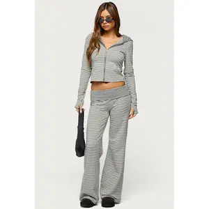 Meggy Striped Foldover Pants Meggy Striped Foldover Pants