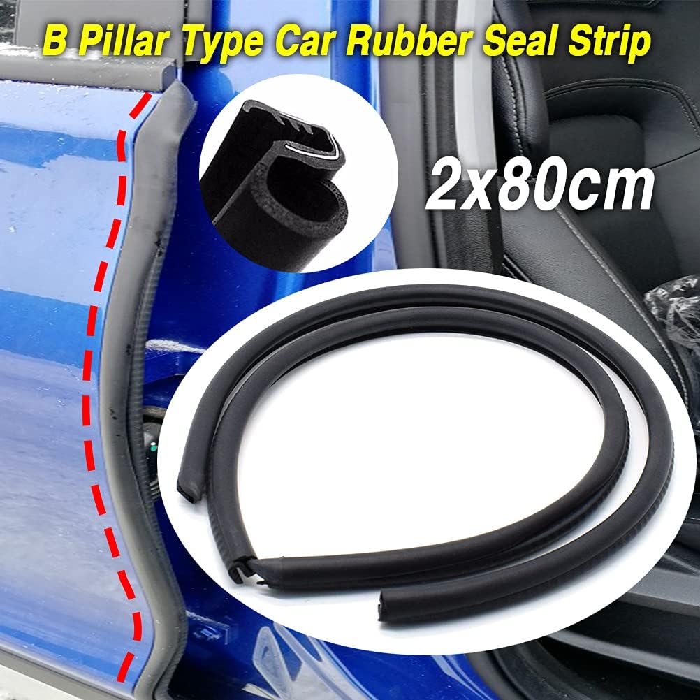 fathersdaygift Car Door Seal Strip - 2PCS B-Pillar Seal Strip, Automotive Rubber Frame with Buckle EPDM Gasket Weather Stripping for Soundproofing, Dustproof Noise Reduction Edge Trim,Universal for Cars, Trucks, SUV, RVs Car Accessories Car Door Protector fathersdaygift Car Door Seal Strip - 2PCS B-Pillar Seal Strip, Automotive Rubber Frame with Buckle EPDM Gasket Weather Stripping for Soundproofing, Dustproof Noise Reduction Edge Trim,Universal for Cars, Trucks, SUV, RVs Car Accessories Car Door Protector