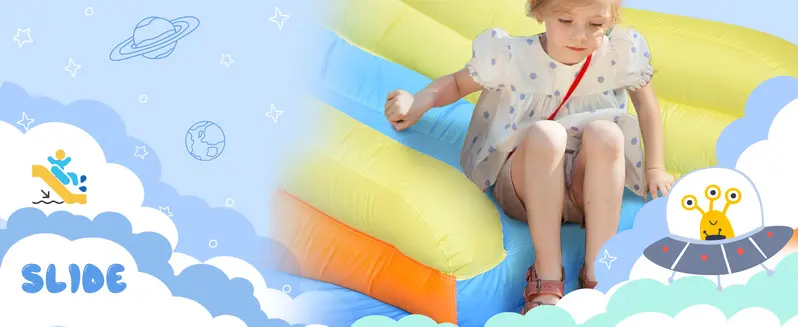 #tiktokshopbacktoschool Outsunny 5/6/8-in-1 Summervibes Inflatable Water Slide Kids Bounce House with Splash Pool Climbing Wall Air Pump Water Cannon Slide Trampoline Multifunction Durable Outdoor Backyard Fun
