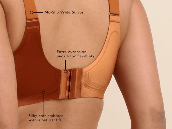 Comfelie Women Plus Size Luxury Satin Curve Pop Soft Seamless Bra No Underwire Bra Comfort Seamless Bra With Free Laundry Bag EB072