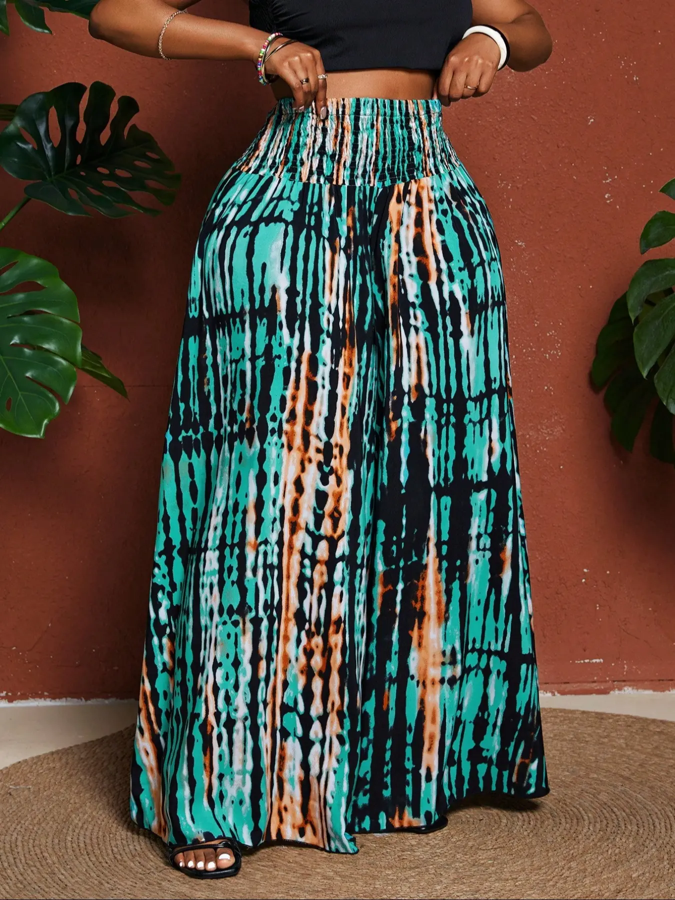 Plus Size Loose-Fit Vacation Pants, Bohemian Style Pants, Casual Trousers, Comfortable Casual Wear for Women & Men, Perfect for Travel & Daily Use, Tie-Dye Pattern