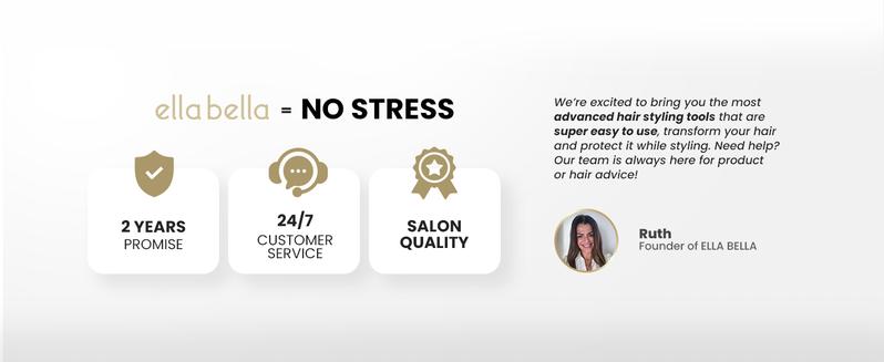 ELLA BELLA® Ceramic Flat Iron Hair Straightener • Professional Straightening Iron • Digital Display to Accurately Control Temperature • As Featured in Good Housekeeping