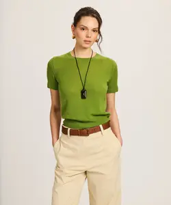 Lightweight Cashmere Short Sleeve Sweater