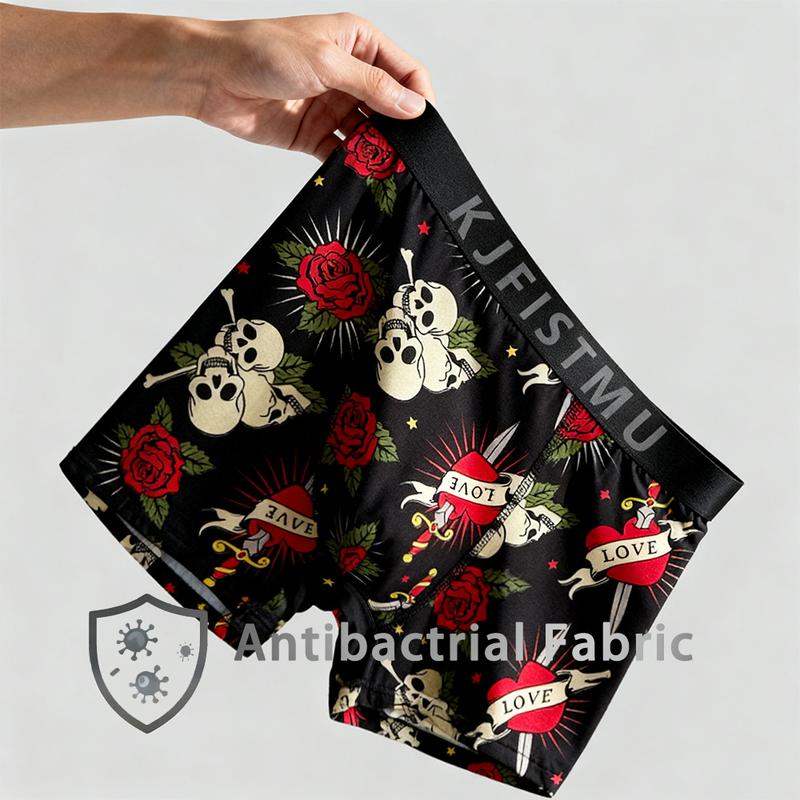 KJFISTMU 16-Pack Men's Boxer Briefs Durable Shape Retaining Moisture Wicking Highly Elastic Skin Friendly Soft Breathable Slim Fit Lightweight Absorbent Underwear for Sports Menswear Natural Day Fabric Gym Print Set Smooth Socks Spandex Stretchy Sweat