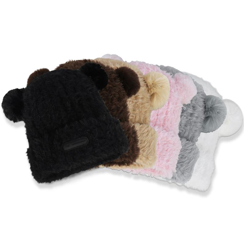 Women Cute Ear Beanie Hat Knitted Hat Winter Knitted Hat Cap