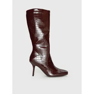 Alexx Knee High Boots Burgundy