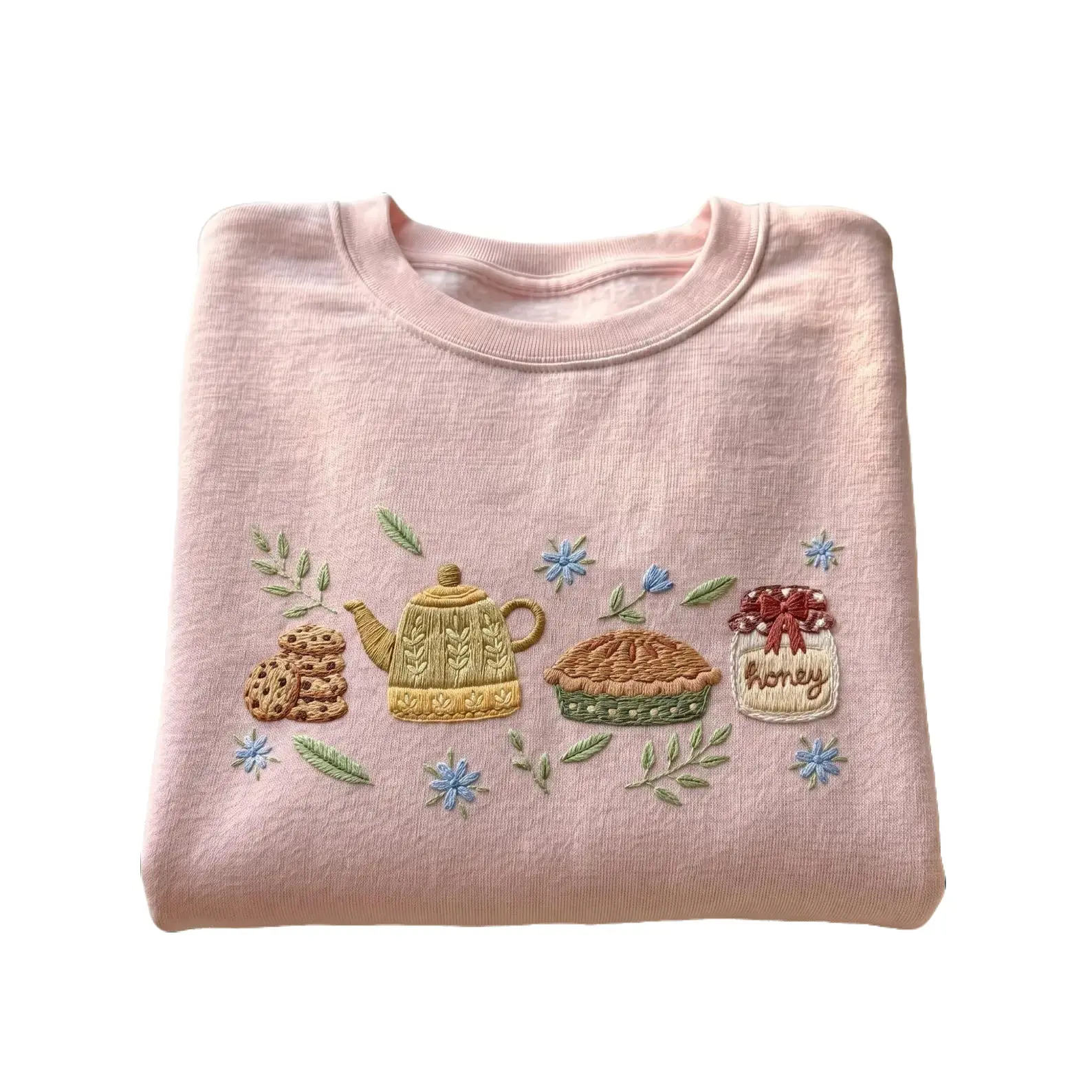 Embroidered Grandma Cottage Core Sweatshirt, Vintage Hen In Nest Shirt, Cottagecore Style Shirt, Spooky Cozy Icons Tee, Cake & Tea Shirt