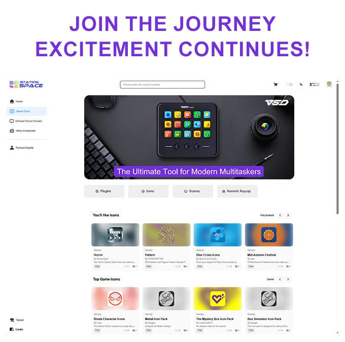 VSDINSIDE M18 V3 Macro Keypad, Stream Controller Deck Gaming Streaming Shortcut Keyboard, 18 Programmable Keys Customizable Visual AI Pad USB Soundboard for OBS, YouTube, Desk Office Setup, Laptop, PC, Mac