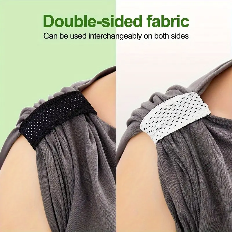 1pc Anti-slip Straps on The Sleeves, Softball Football Sports Sleeve Holder - Elastic Knit Band, Black and White Breathable Velcro Sleeve Ties