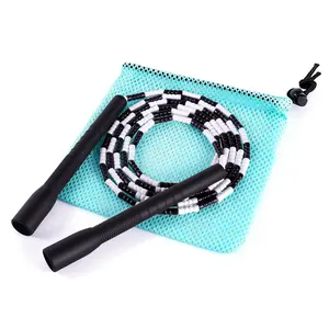 YUEDONG Soft Beaded Jump Ropes, Professional Training Skipping Ropes, Tangle-Free and Anti-Slip Jumping Ropes for Kids & Adults, Beginner Friendly