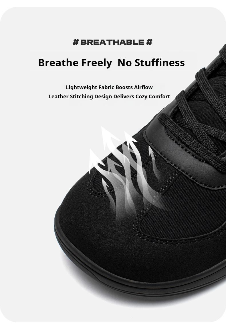 HOBIBEAR Barefoot Shoes Wide Casual Lace Up Retro Fashion Sneakers for Women Men