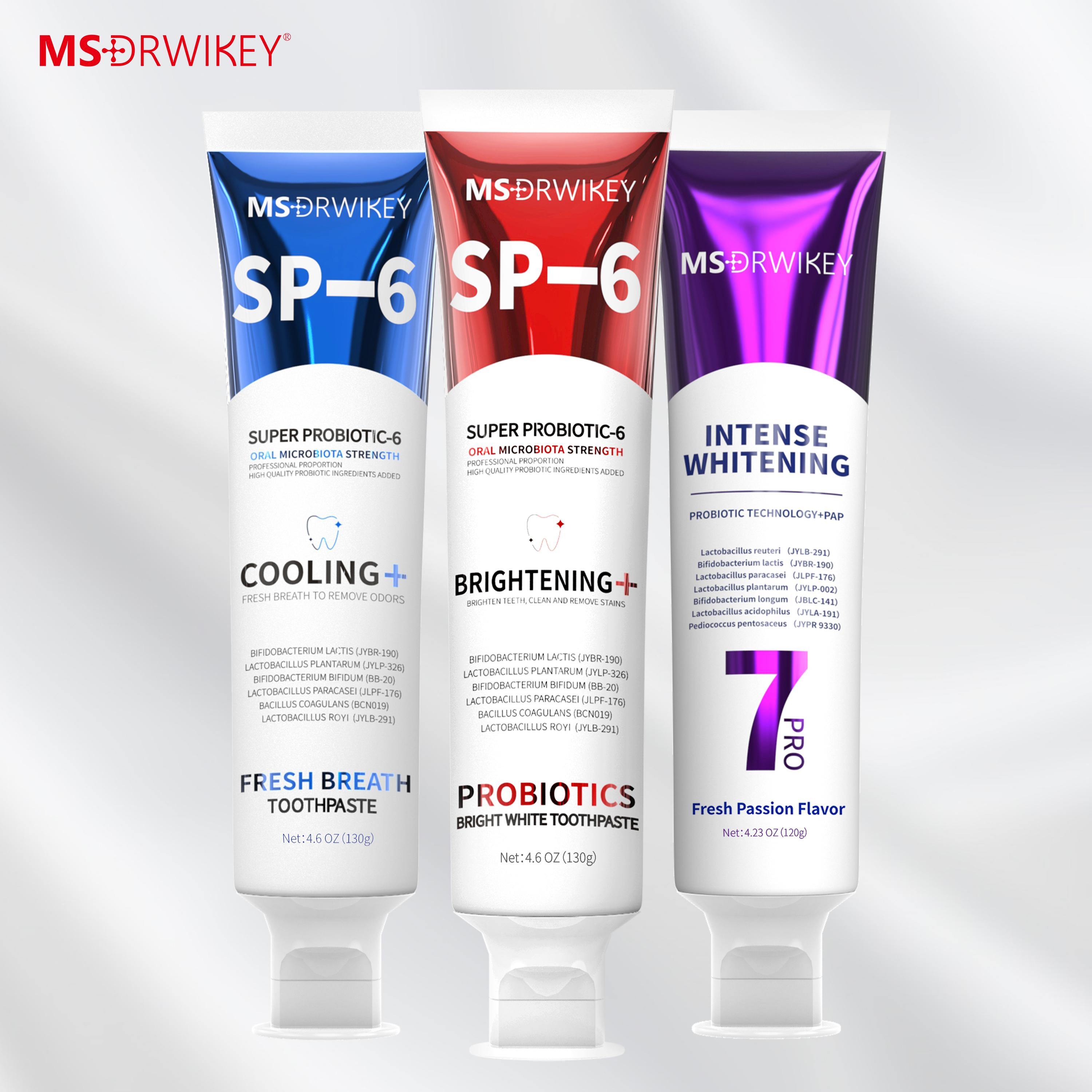MSDRWIKEY 3-Pack Toothpaste Combo | 7Pro Fresh Formula | Fluoride-Free Enamel Repair & Sensitive Teeth Care
