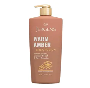 Jergens Shea Fusion Warm Amber Body Lotion, Moisturizer with Shea Butter & Vitamin E, 14 Fl Oz