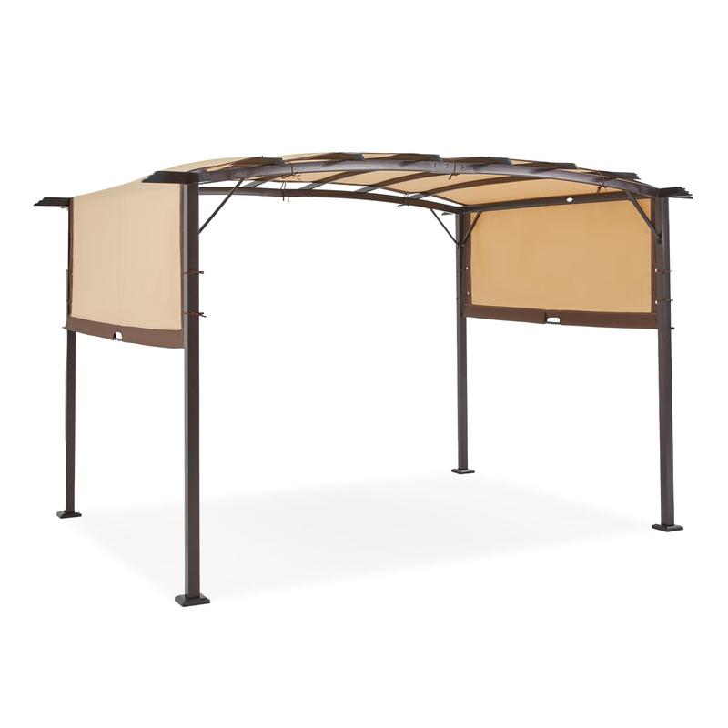 [2 PACKAGE SHIPPING] AECOJOY Pergola 9' x 12' Outdoor Pergolas, Pergolas and Gazebo Clearance, Retractable Metal Pergola with Sun Shade Canopy for Patio, Backyard, Garden