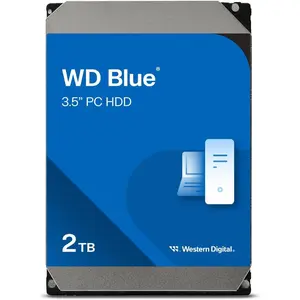 2TB WD Blue PC Internal Hard Drive HDD - 5400 RPM, SATA 6 Gb/s, 64 MB Cache, 3.5" - WD20EARZ (Renewed)