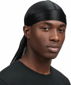 Silky Satin Durag Cap – Soft Breathable Long Tail Head Wrap for 360 Waves, Braids & Locs, Lightweight Wave Cap for Men & Women