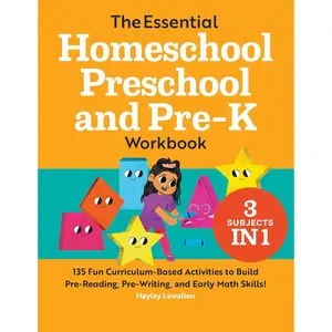 Essential Homeschool Preschool & Pre-K Workbook – 135 Learning Activities - Paperback