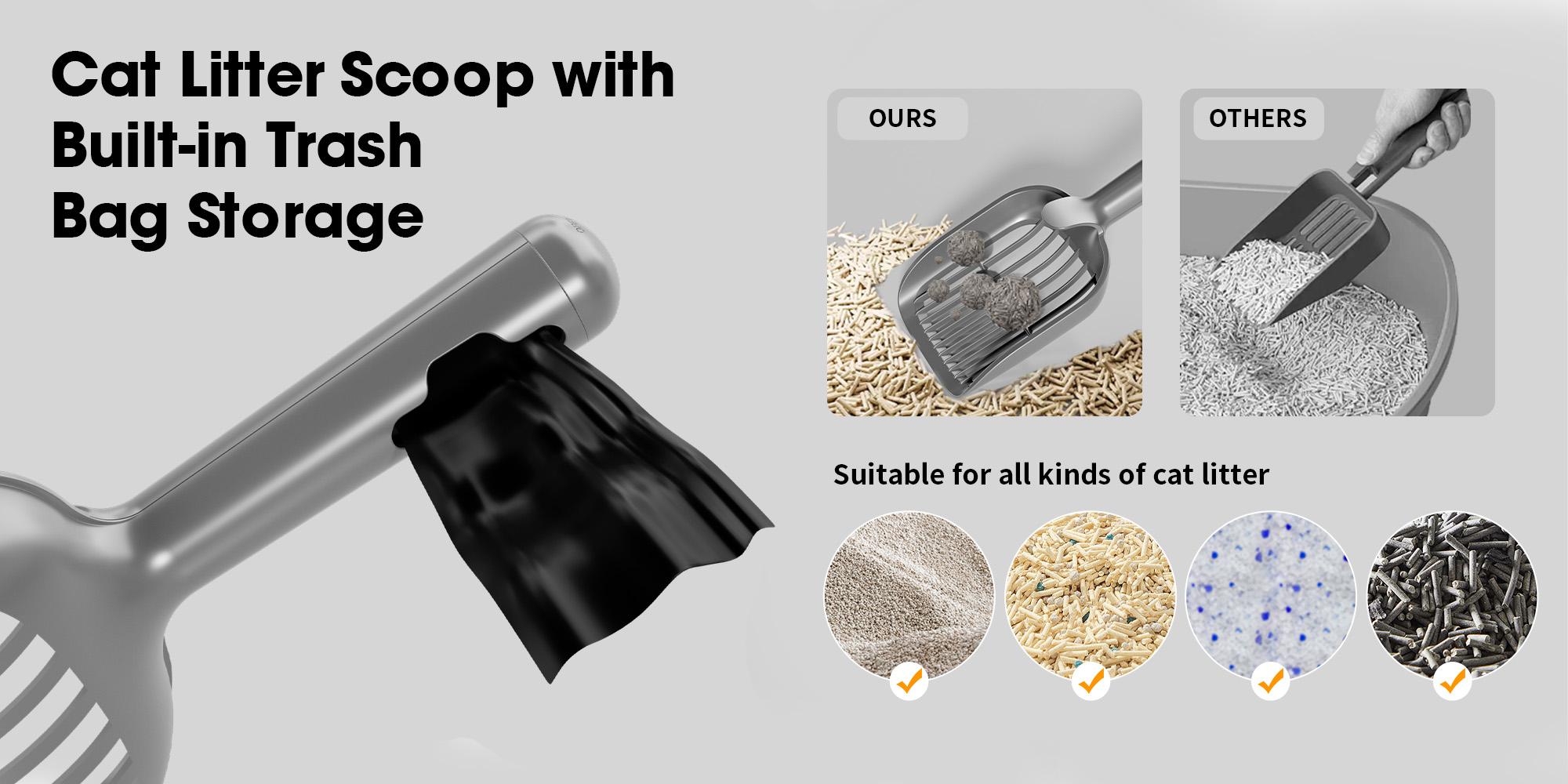 【Geoorood】Geoorood XXL Cat Litter Box Stainless Steel 20L with Lid,  XL Large Metal Litter Box High Sided Design,Anti-Urine Leakage, Include Cat Mat & Litter Scoop, Never Absorbs Odors, Easy Cleaning, Non-Sticky#February Stock Up