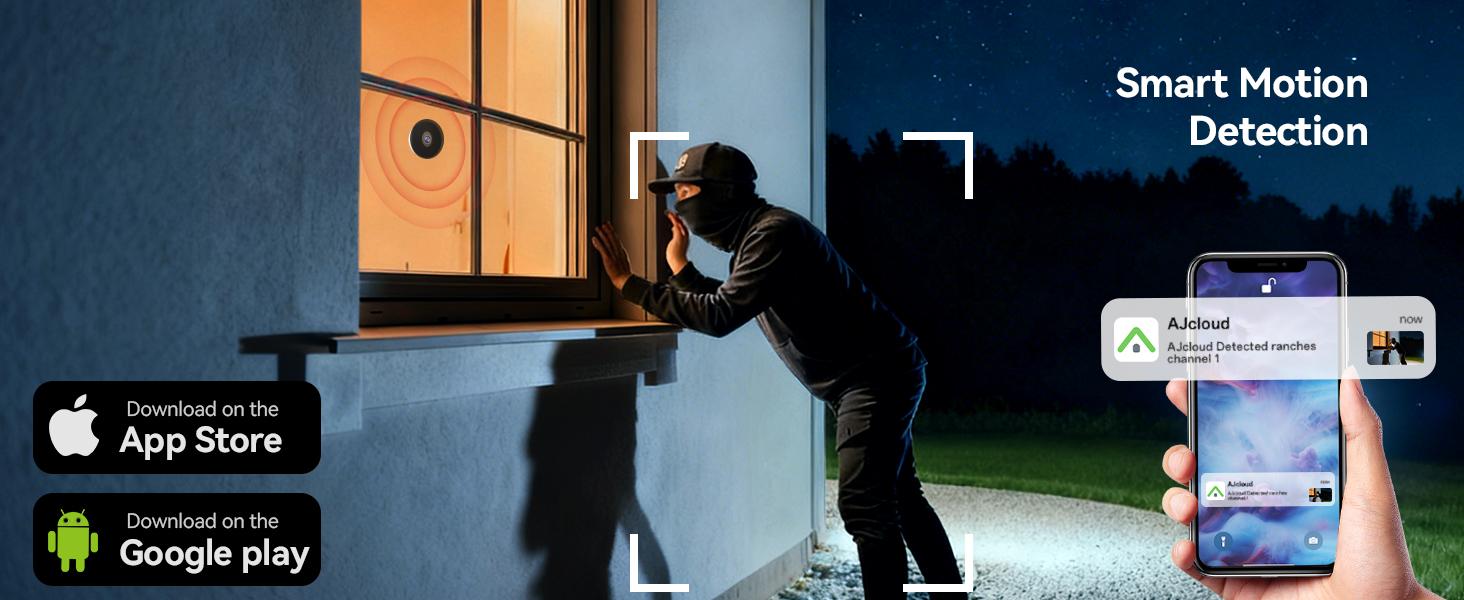 4MP Window Camera with Full-Color Night Vision, 4mm Blacklight Lens, AI Motion Detection, Two-Way Audio, Dual-Band WiFi