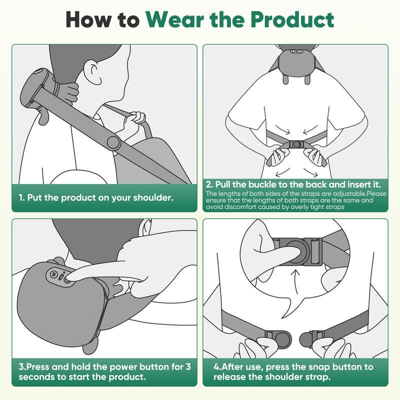 Wireless Portable Neck & Shoulder Massager Heated bionic hands deliver 4D kneading and acupressure massage Relieves muscle tension and deep tissue pain Three-speed settings Unisex design Perfect holiday and Valentine's Day gift