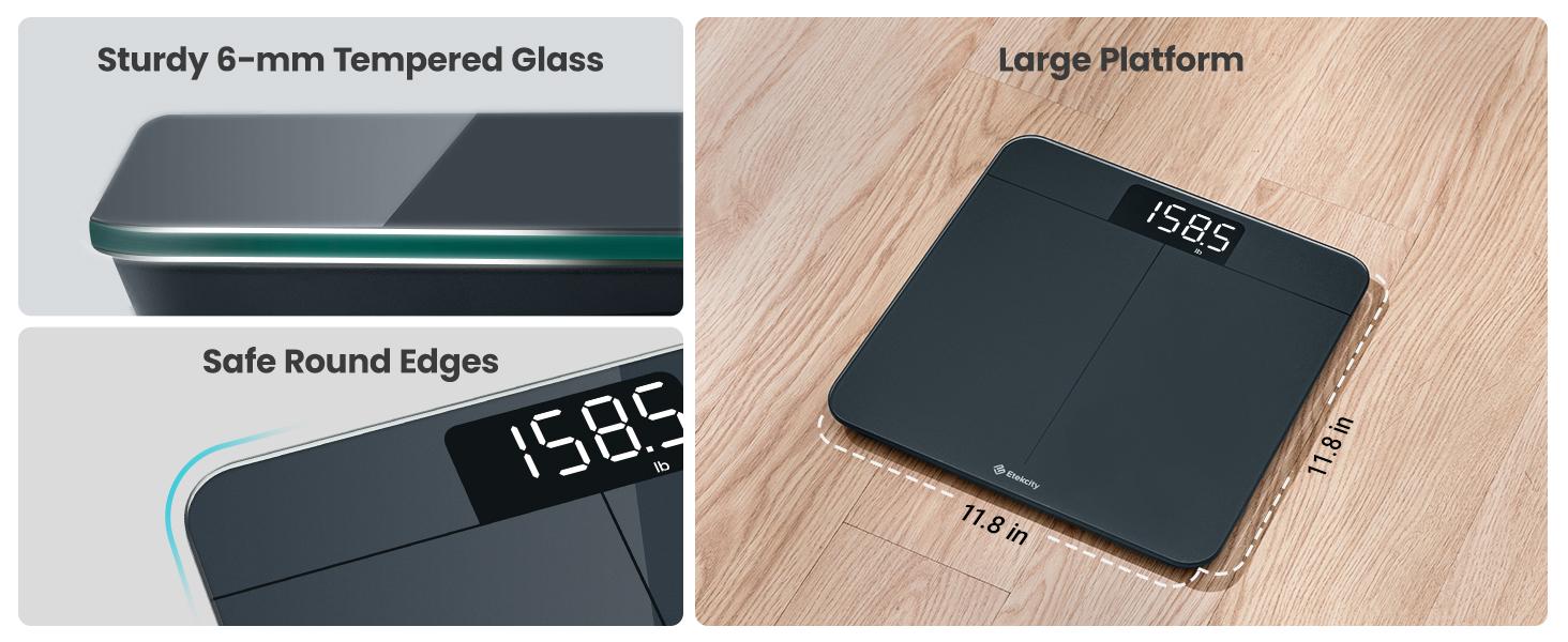 Etekcity Body Weight Scale, Digital Bathroom Scales for People, 0.05lb, LED Display & Large Clear Numbers, 400 lbs Healthcare, EBS-C121 Etekcity Body Weight Scale, Digital Bathroom Scales for People, 0.05lb, LED Display & Large Clear Numbers, 400 lbs Healthcare, EBS-C121