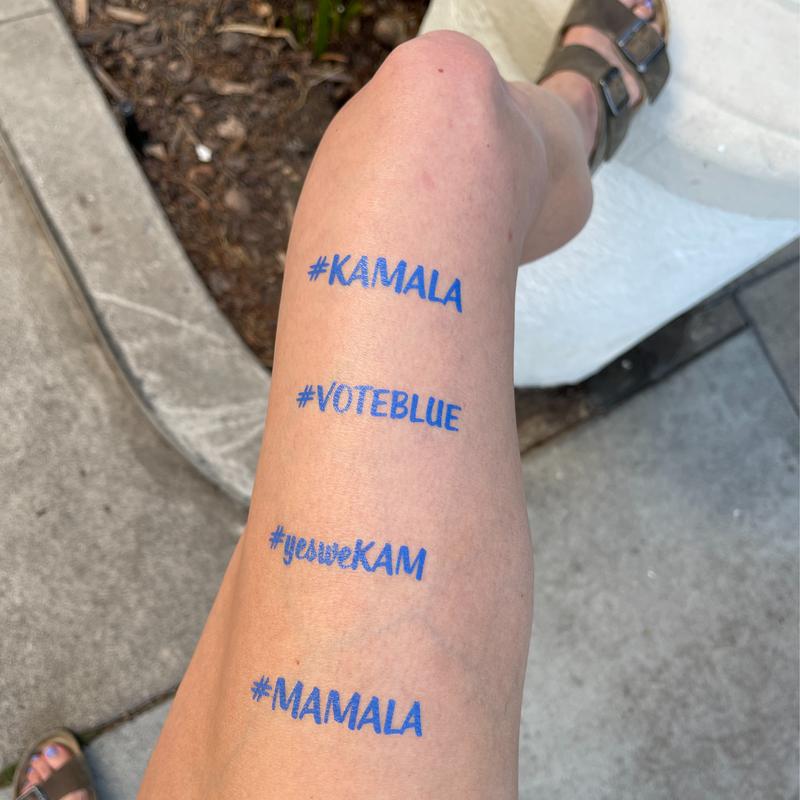 KAMALA HARRIS Election Temporary Tattoos Set - 40 Premium Grade Ink Tattoos