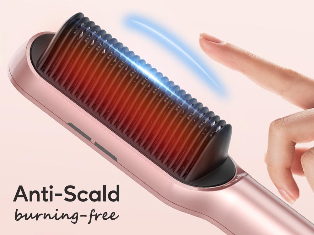 Terviiix Frizz Buster Ionic Hair Straightening Brush - Smooth Hair in Seconds, 450°F in 20S, 13 Heat Settings Adjustable Terviiix Frizz Buster Ionic Hair Straightening Brush - Smooth Hair in Seconds, 450°F in 20S, 13 Heat Settings Adjustable
