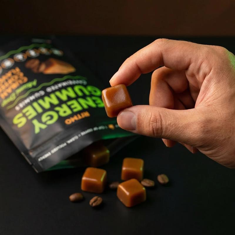 RITMO Cuban Coffee Energy Gummies 15 Servings – Caffeine + L-Theanine + Creatine, No Jitters No Crash