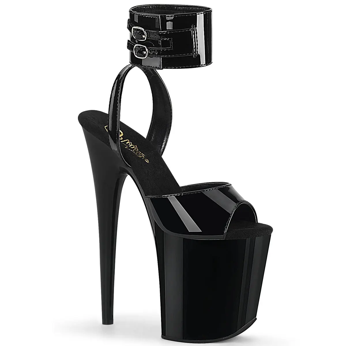 Pleaser 891 Women's Stiletto Heeled Sandals - 8-Inch Heel, Platform Design, Ankle Strap, Buckle Closure, Elegant Fashion Footwear