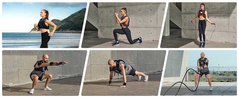 Adjustable Weighted Vest (6/8/12/16/20/25/30 lb) — Reflective Running Stripe · Breathable Snug Fit for Men & Women | Strength Training · Running · Walking · HIIT