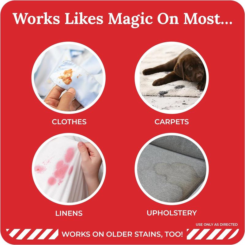 EMERGENCY STAIN Remover Spray – for Clothes, Upholstery Fabric, Carpet - Works on Most Blood, Grass, Coffee, Mud, Grease & Oil Stain Household Detergent