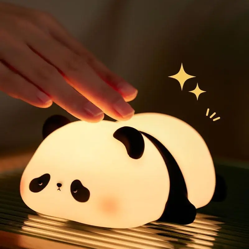 Cute Duck Lamp,Fun Lying Flat Duck Panda Night Light,LED Squishy Animal Novelty Lamp,Toddler Baby Night Light for Kids,Nursery Touch Kawaii Lamp Room/House Décor Nursery Nightlight for Breastfeeding