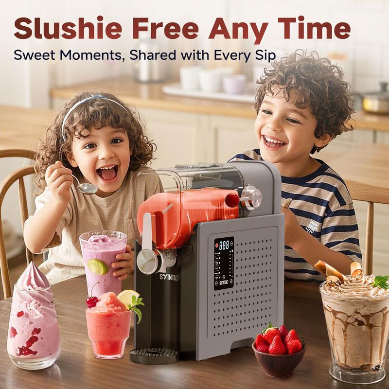 Slushie Machine-[Halloween and Christmas Gift]. Slushie Machine with 6 Preset Programs, 88oz Frozen Drink Maker for slush, Margaritas, Smoothie, Frappés, Milkshakes, Wine, and Auto-Cleaning