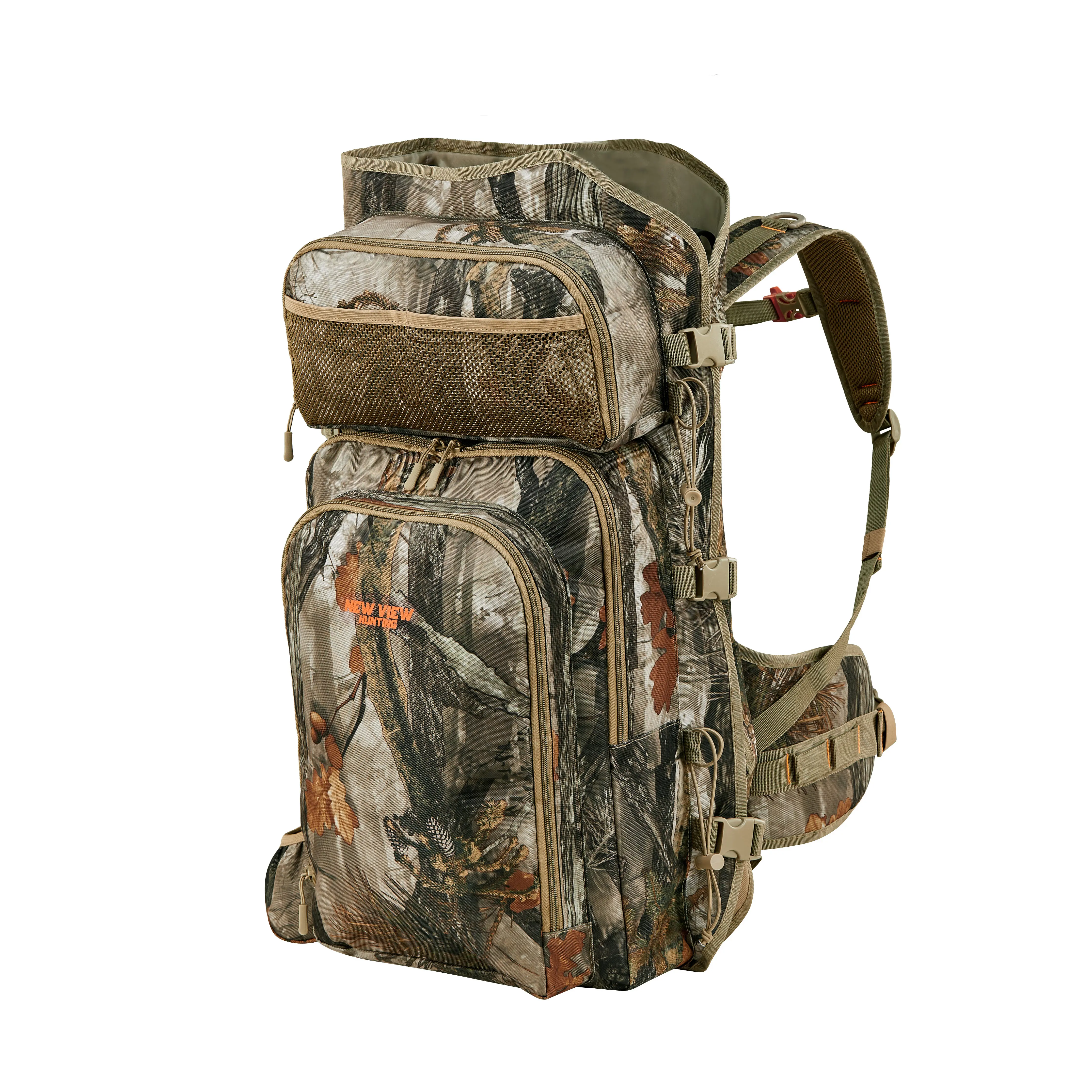 NEW VIEW Synthetic Adults' Camouflage Outdoor Backpack Carrier, Bow Hunting Backpack with Quiver Holder for Saddle Hunting, Backpacks, 28.35 X 16.54 Inches