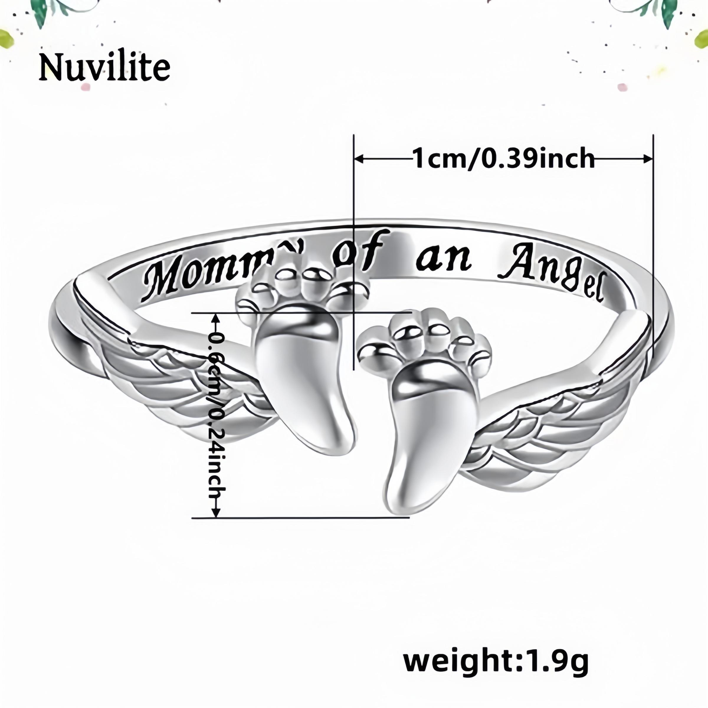 Adjustable Letter & Wing Ring | Personalized Angel Cuff Ring for Daily Wear